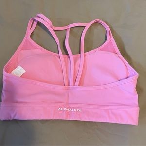 Alphalete bubblegum pink tri bra size small
